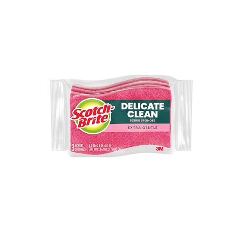 Scotch-Brite Delicate Clean Non-Scratch Scrub Sponges - 3 Pack