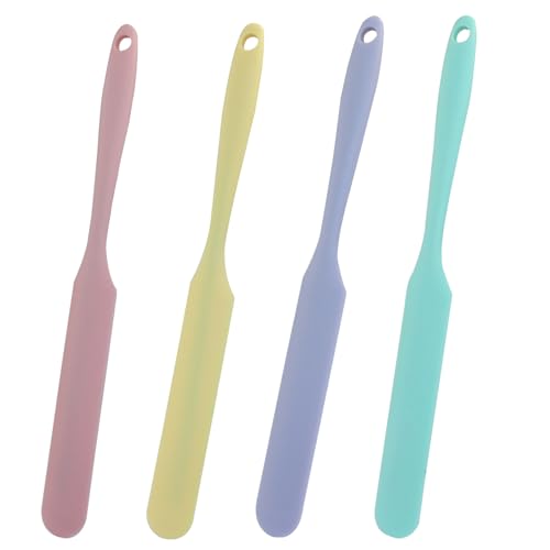 Zorfeter Silicone Jar Spatula Set, 4-Piece Heat-Resistant Baking Spatulas