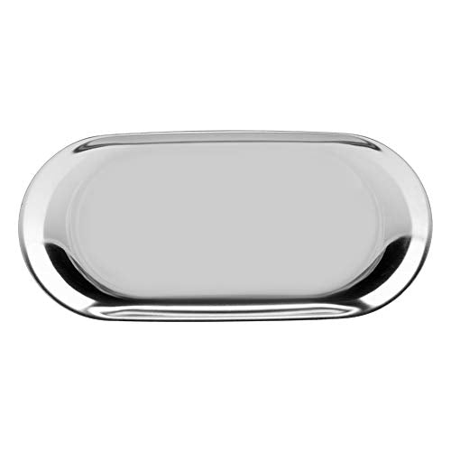 Tiiyee Stainless Steel Decorative Tray - Small Jewelry & Cosmetics Organizer