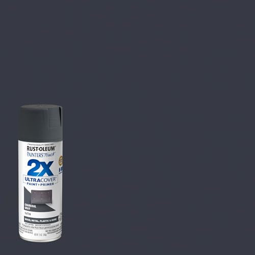 Rust-Oleum Painter's Touch 2X Ultra Cover Spray Paint, Satin Charcoal Gray