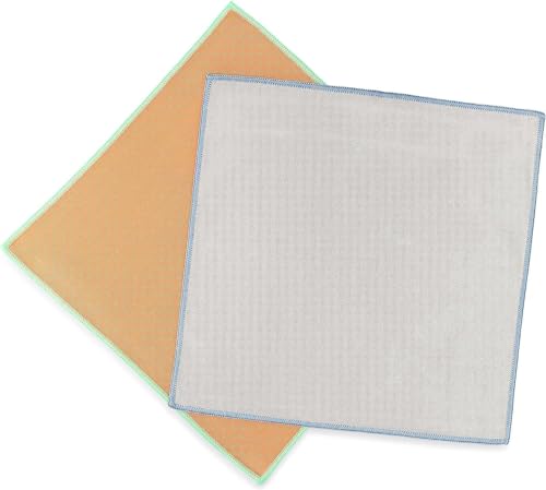 Full Circle Microfiber Glass Cleaning Cloths - Eco-Friendly, Streak-Free Shine, Set of 2