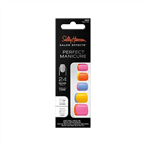 Sally Hansen Salon Effects Perfect Manicure - Block Party Square Press On Nails