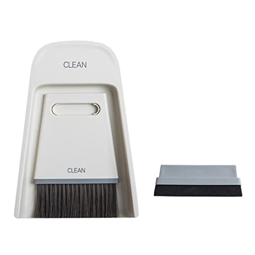 Gray Mini Hand Broom and Dustpan Set - 3 in 1 Cleaning Tool