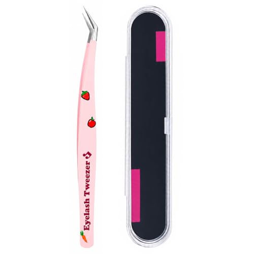 Arvakr Precision Slant Tip Eyelash Tweezers for Extensions and Nail Art