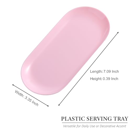 2 Pack Pink Decorative Jewelry Tray - Oval Storage Dish