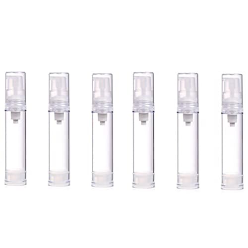 Ericotry 6PCS 5ml Airless Pump Bottle Travel Containers for Serum and Lotion