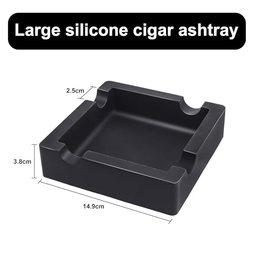 VIABRICO Unbreakable Silicone Cigar Ashtray with 4 Wide Holders
