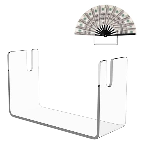 Boloyo Clear Acrylic Fan Display Stand for Traditional Handheld Fans