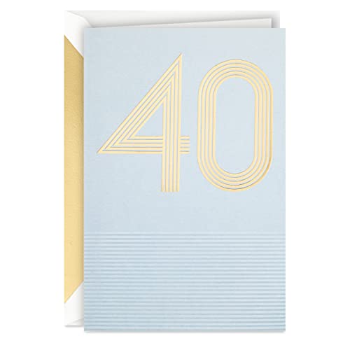Hallmark 40th Birthday Card - Incredible You Gold Foil Celebration