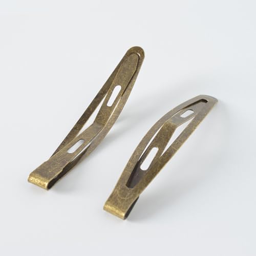 GSHLLO 30 Pcs Metal Snap Hair Clips Vintage Retro Hair Barrettes