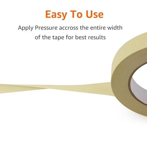 Amazon Basics Low Tack Masking Tape, 0.7 Inch x 180 Feet, 3-Pack