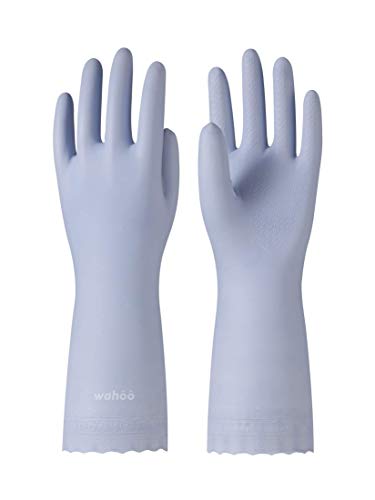 LANON Wahoo Cleaning Gloves - Medium Icelandic Blue, Unlined Dish Gloves