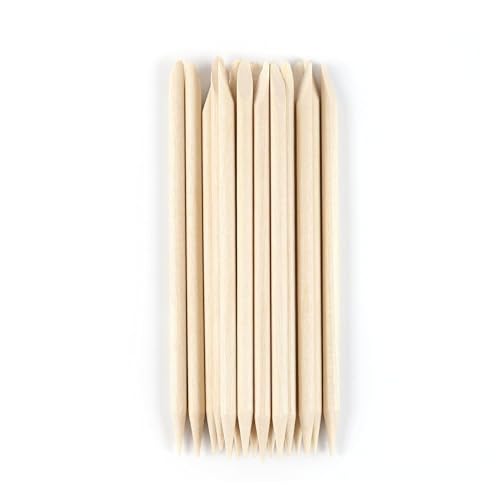 Wooden Cuticle Pusher 20-Piece Set Double-Sided Nail Sticks for Manicure