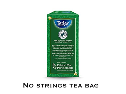 Tetley Irish Breakfast Black Tea, 80 Count - Strong, Malty & Full-Bodied