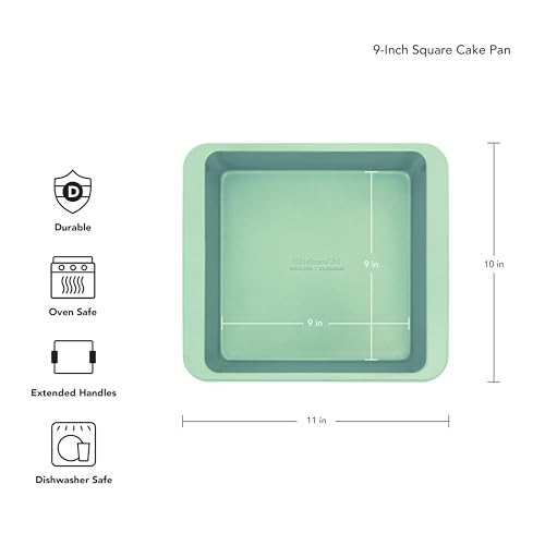 KitchenAid 9-Inch Nonstick Square Cake Pan - Aluminized Steel, Pistachio