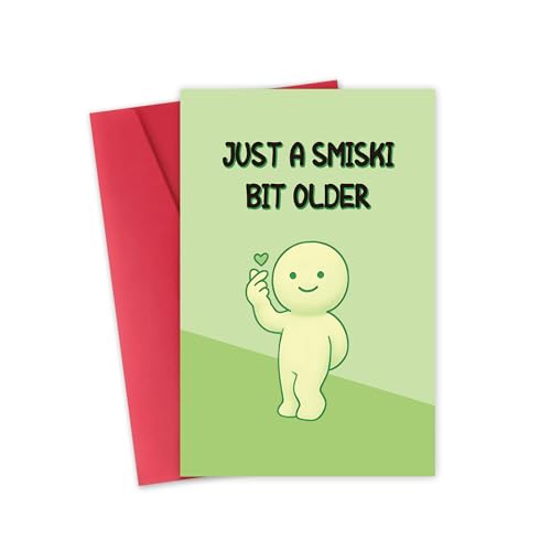 Smiski Birthday Card - Just A Smiski Bit Older Heart Hands (XQ-49)
