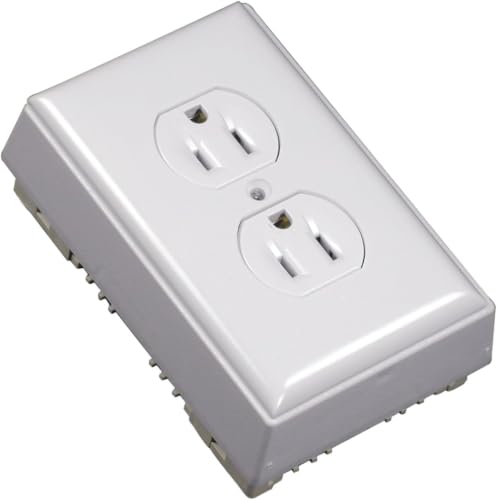White Wiremold Outlet Box Pack of 5 - Surface Raceway Cable Management