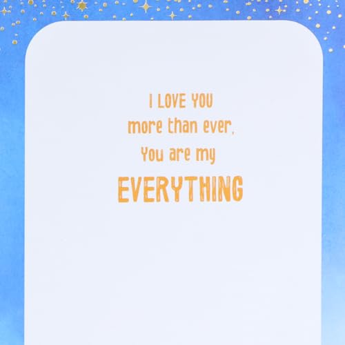Romantic Happy Birthday Card for Husband or Wife with Gold Foil Ribbon