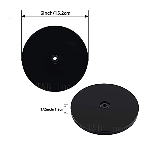 TamBee 6-Inch Black Lazy Susan Turntable Organizer for Kitchen Cabinets & Spices