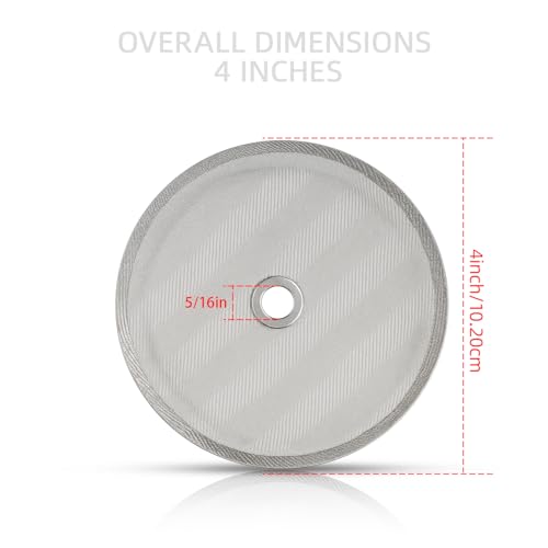 6 Pack French Press Replacement Filters - 4 Inch Stainless Steel Mesh