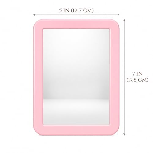 Magnetic Locker Mirror 5x7 Inch Pink Small Rectangular Mirror