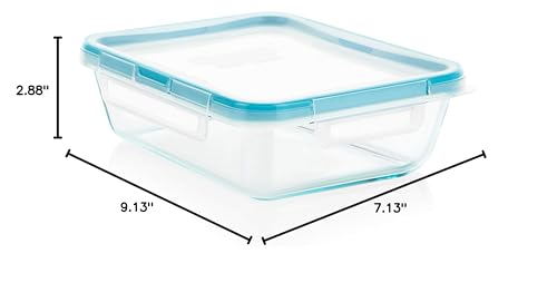 Snapware Snapware 6cup total solution rectangle food storage container glass, 9.3 Ounce (1112403)
