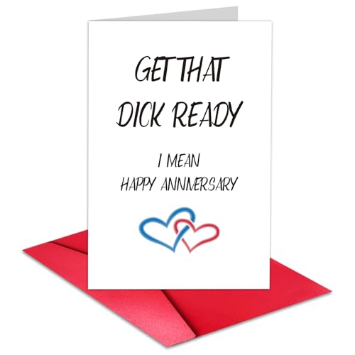 Funny Rude Anniversary Card for Husband - Naughty Greeting Card for Him