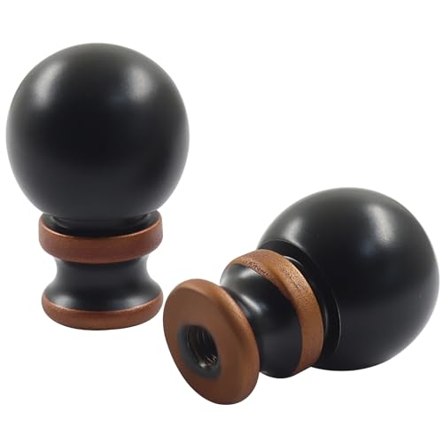 Oil Rubbed Black Lamp Finials - 2 Pack, 1-1/2 Inch Tall