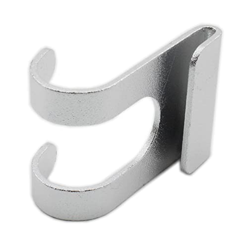ULIFESTAR Silver Double Hooks for Glass Shower Door - Heavy Duty Towel Hooks