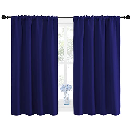 NICETOWN Royal Blue Blackout Curtains, 42x45 Inch Thermal Insulated Drapes