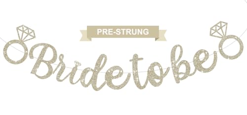 Glitter Bride to Be Banner - Pre-Strung Bridal Shower Decoration