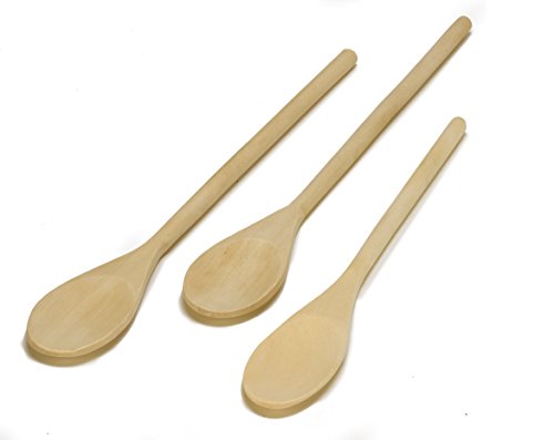 Imusa 3-Piece Wooden Spoon Set - Maplewood, Non-Scratch