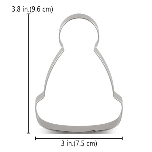 Christmas Winter Hat Cookie Cutter - 3 x 3.8 Inch Stainless Steel