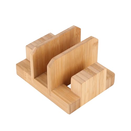 Donxote Bamboo Cutting Board Organizer Rack - Space-Saving Kitchen Storage
