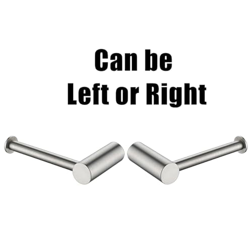 JQK 5-Inch Brushed Steel Toilet Paper Holder - 304 Stainless Steel, Holds Mega Rolls