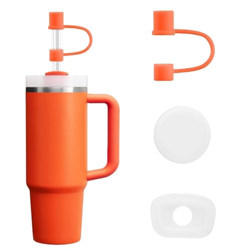 MOLOSLEEVE Silicone Straw Topper and Spill Proof Stopper Set for Stanley 40oz and 30oz Tumbler