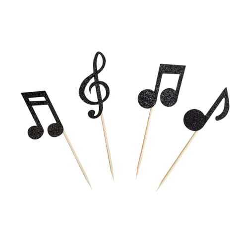 Morndew 24 PCS Music Note Cupcake Toppers for Parties