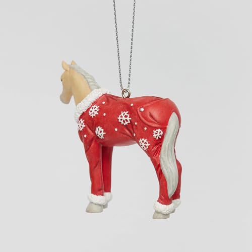 Christmas Pony Hanging Ornament - Painted Ponies Holiday Decor, 2.35 Inch