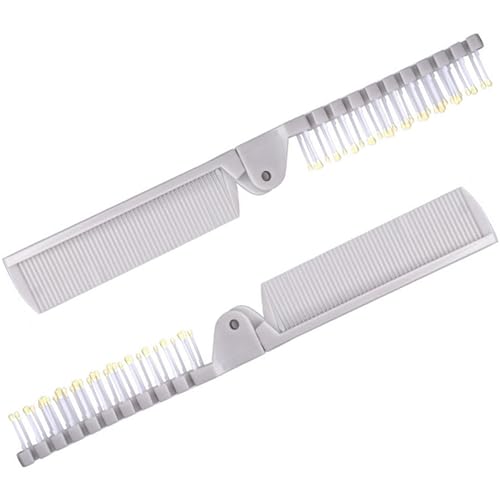 Kootinn 2 Piece Folding Hair Brush Set, Portable Travel Comb