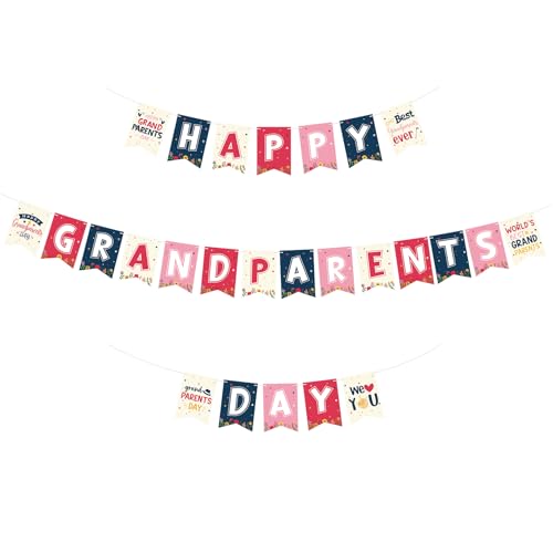 Happy Grandparents Day Banner - Colorful Bunting Decoration