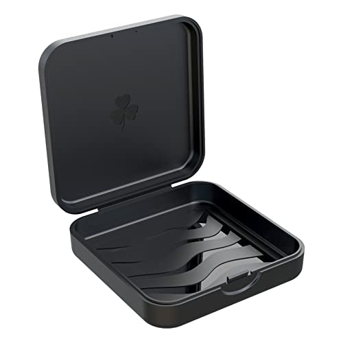 ZIZNBA Orthodontic Aligner and Retainer Cases - 2 Pack Black Slim Mouthguard Storage Box