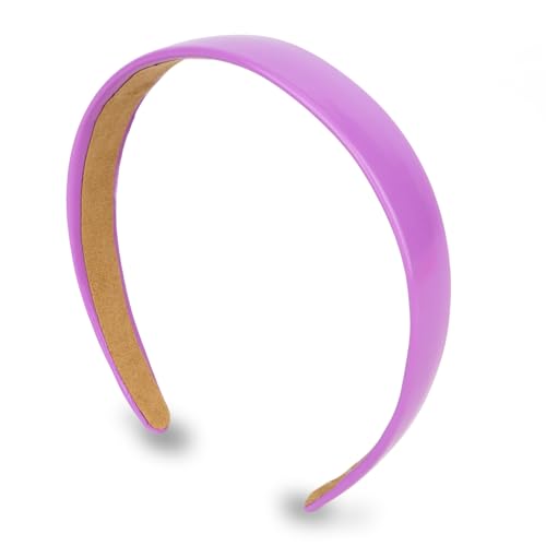 AMCAMI 1-Inch Wide PU Leather Headband Non-Slip Hair Accessory