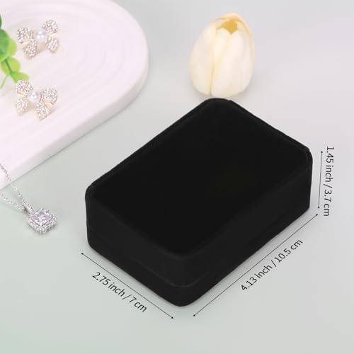 KUKUVR 6-Pack Velvet Jewelry Necklace Gift Box - Black