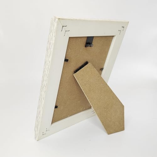 5x7 White Plastic Photo Frame - Front Opening, 7x9 Overall Size