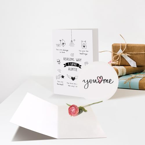 Chenive Birthday and Mother's Day Card for Auntie - Elegant Appreciation Gift