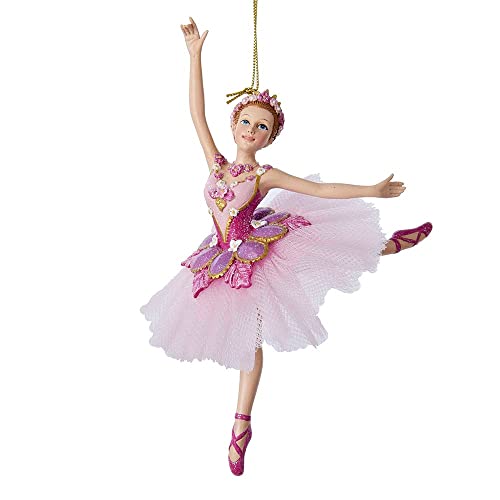 Sugar Plum Ballerina Christmas Ornament - Pink Tutu Decorative Holiday Decor