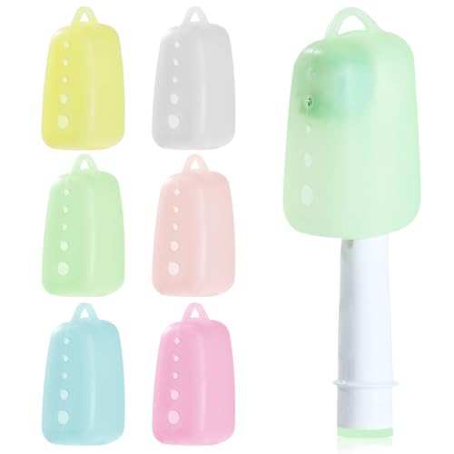 Lapfoon Silicone Toothbrush Covers 6 Pack - Portable Travel Cap for Electric and Manual Toothbrush Heads
