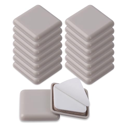 YIEMI Furniture Sliders - 25mm Square Pads for Easy Moving on Carpet