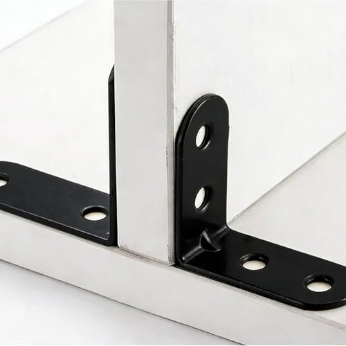 40PCS Heavy-Duty Stainless Steel L Brackets 1.57x1.57 Inch with 80 Screws for Furniture Support