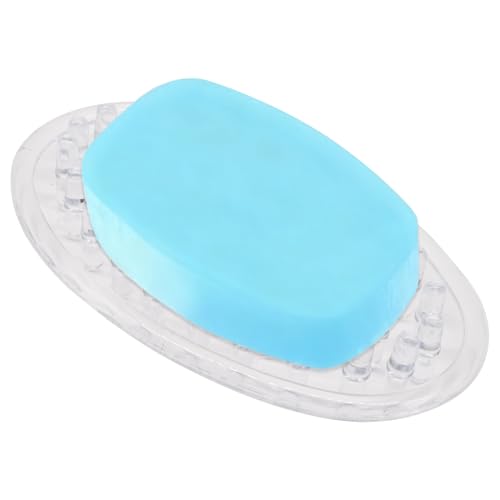 Seimneire 2 Pack Clear Plastic Soap Dish with Drainage Hole